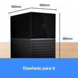 WD 44TB My Book Duo Disco Duro RAID de Escritorio, USB-C/USB 3.2 Gen 1, Copia de seguridad y protección con contraseña, RAID 0/1, JBOD, Formateado para Windows y MacOS, Negro