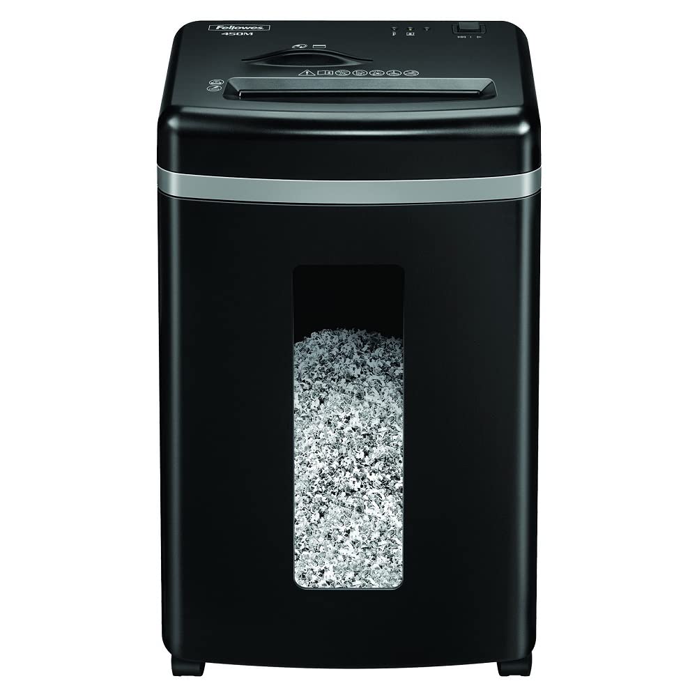 Fellowes 450M - Destructora trituradora de papel, microcorte, 9 hojas