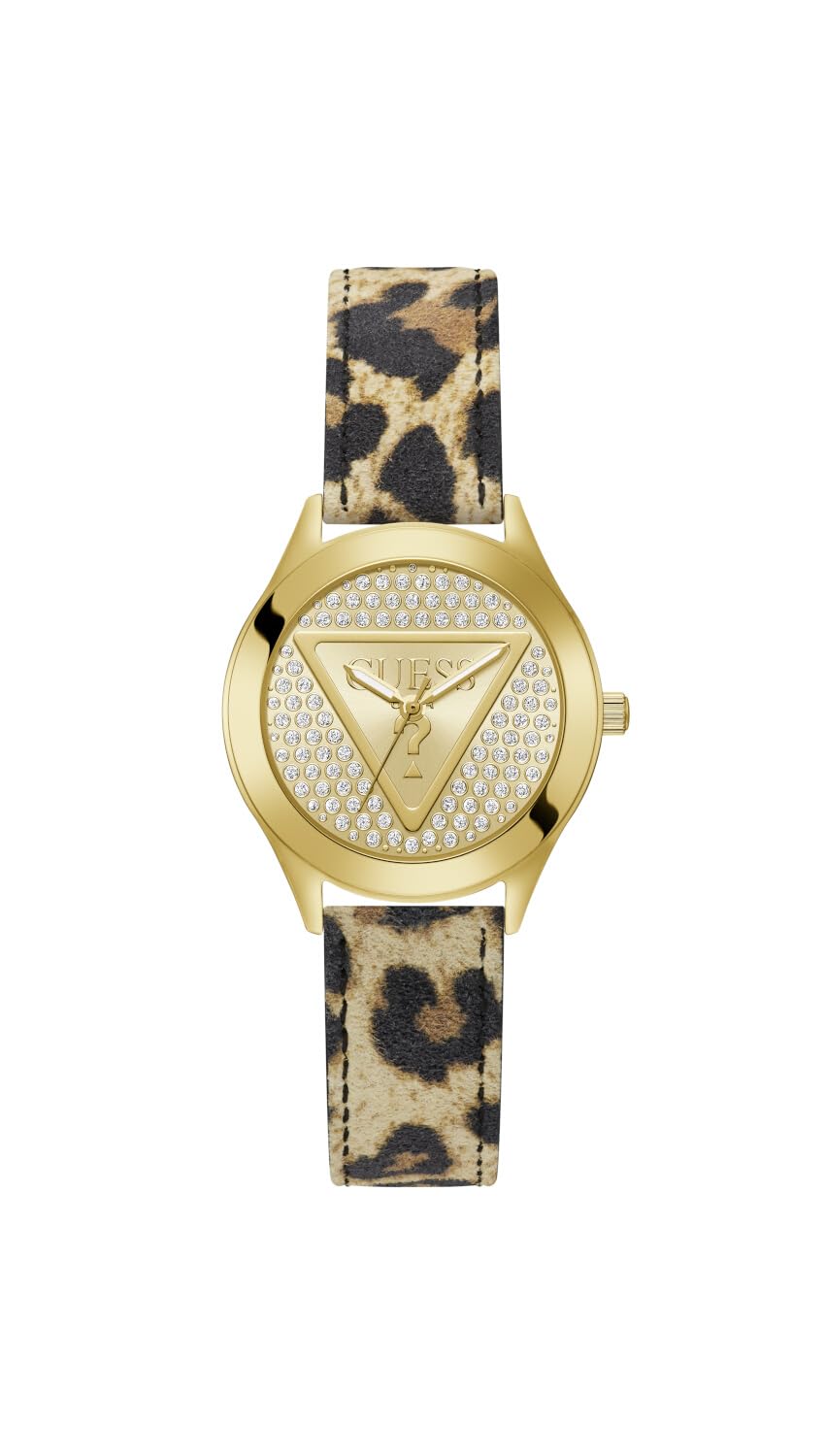 GUESS Reloj Analógico para Mujeres de Cuarzo con Correa en Cuero GW0745L2