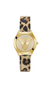 GUESS Reloj Analógico para Mujeres de Cuarzo con Correa en Cuero GW0745L2