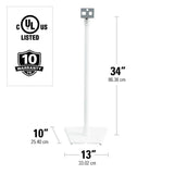 Sanus WSS22-W2 - Soportes de Altavoz inalámbricos diseñados para Sonos One, Play:1 y Play:3 - Par (Blanco)