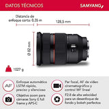 Samyang AF 24-70 mm F2,8 FE para Sony E – para cámaras Sony E Mount Sony Alpha A7 A9 A1 A7C A6000 Serie, Negro