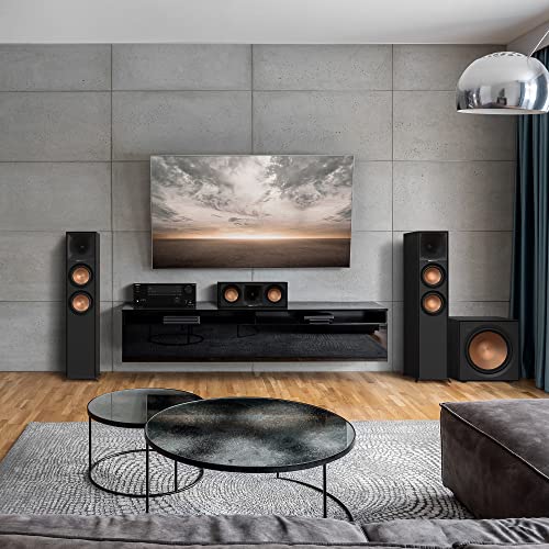 Klipsch R-605FA Black (Unidad) - Altavoz de Suelo Negro con Dolby Atmos - woofer 6.5 Pulgadas