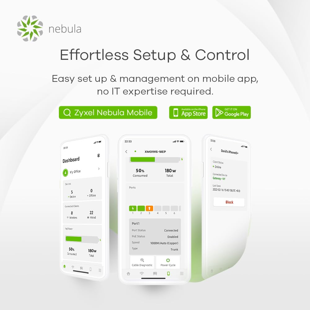 Zyxel 5G NR 4.67 Gbps Router Interior | AX1800 WiFi 6 Router | Nebula Cloud Management | Compartir WiFi a 64 Dispositivos | Dual WAN failover | Puertos Gigabit LAN [Nebula FWA505]
