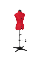 Adjustoform Coser Sew Simple 8 Partes Forma de Vestido Ajustable, Tela de nailon rojo amapola, S