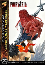 Prime 1 Studio Fairy Tail - Figura Decorativa de Natsu, Gris, Erza, Happy - Figura de Estatua de Lujo, versión 1/7, 57 cm