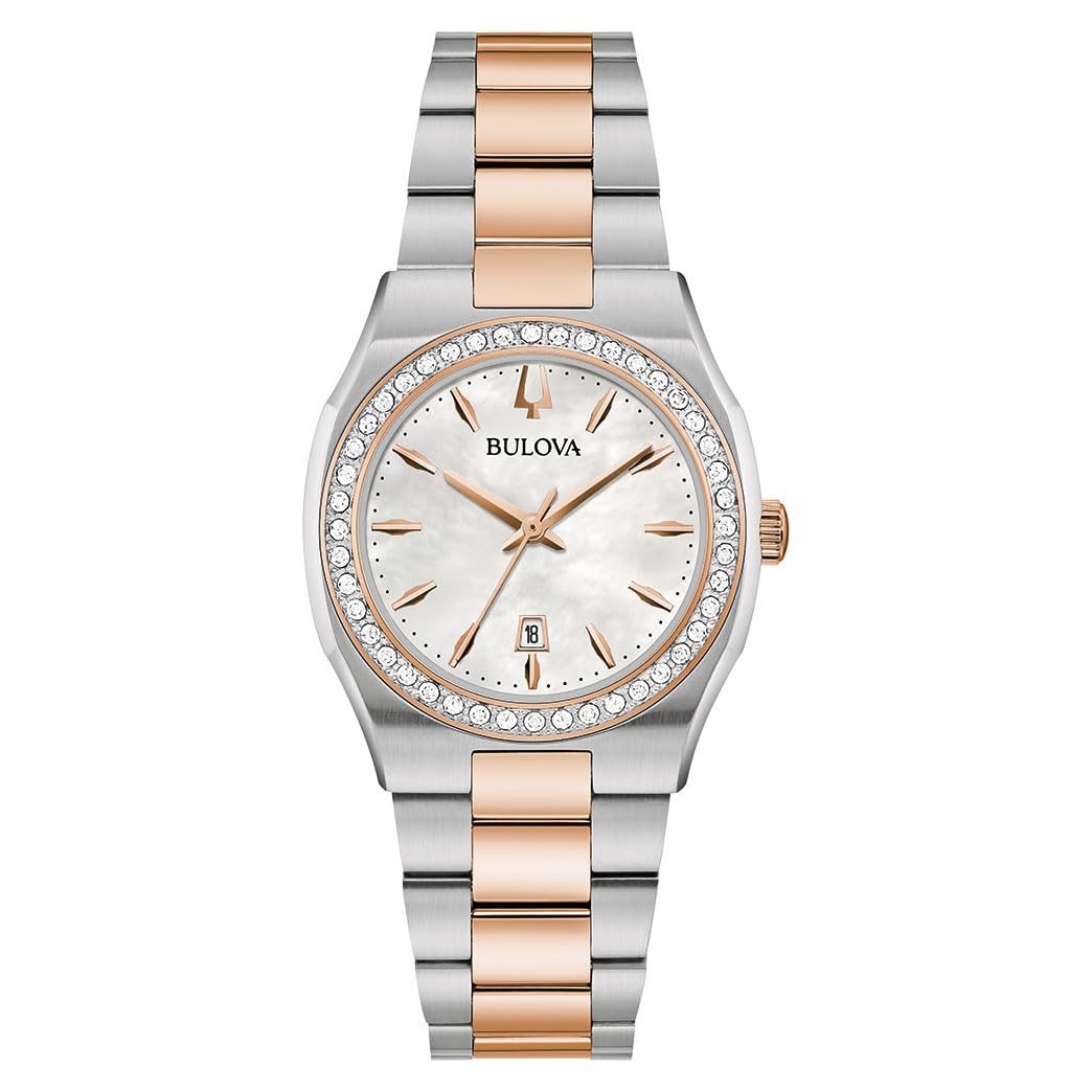 Bulova Reloj Analógico para Mujer'S de Cuarzo con Correa en Acero Inoxidable 98R283