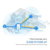 TP-Link Deco X50-4G (1 Pack) - Sistema AI Mesh AX3000 Mbps, Cat 6, Dual-Band, WiFi 6, Cobertura de 230 m2, 3 Puertos Gigabit, Control Parental, Protección de Red
