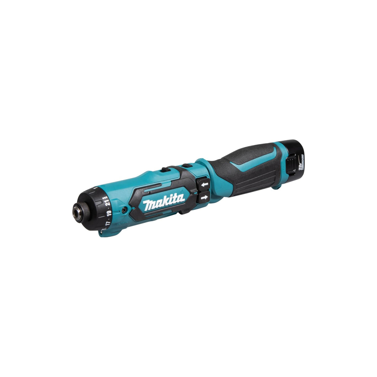 Makita DF012DSE power screwdriver/mpact driver Negro, Azul 200 RPM - Destornillador (7,2 V, Ión de litio, 1500 mAh, 44 mm, 218 mm, 142 mm)