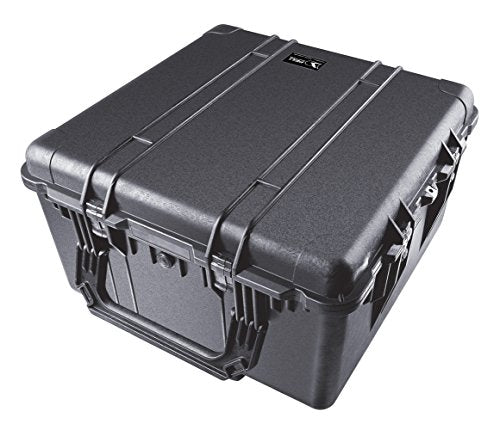 PELI 1640 Maleta de Transporte técnico con Ruedas robustas y asa Extensible para cámaras y Drones, IP67 estanca e Impermeable al Polvo, 130L de Capacidad, Fabricada en EE.UU., sin Espuma, Color Negro