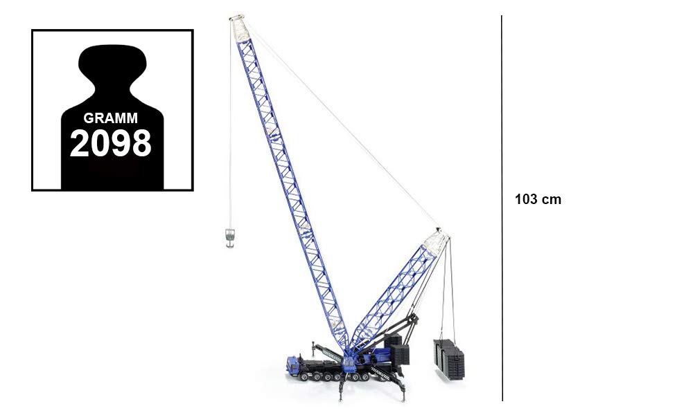 siku 4810 Grúa móvil, Interconectable, Con cabrestante y pesos, 1:55, Metal/Plástico, Azul