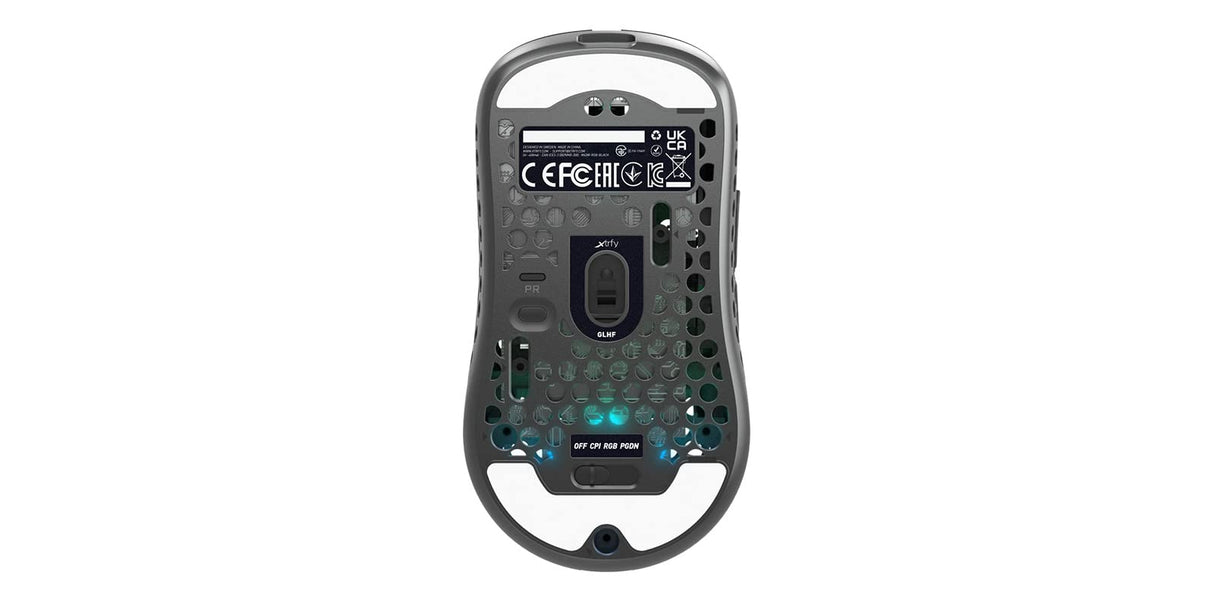 Xtrfy M42 Wireless, Ratón Gaming Inalámbrico Ultraligero, Optimizado para eSports, Radiofrecuencia 2,4 GHz, Iluminación RGB, Carcasa Modular (incluye 2 Tamaños), Recargable, Negro