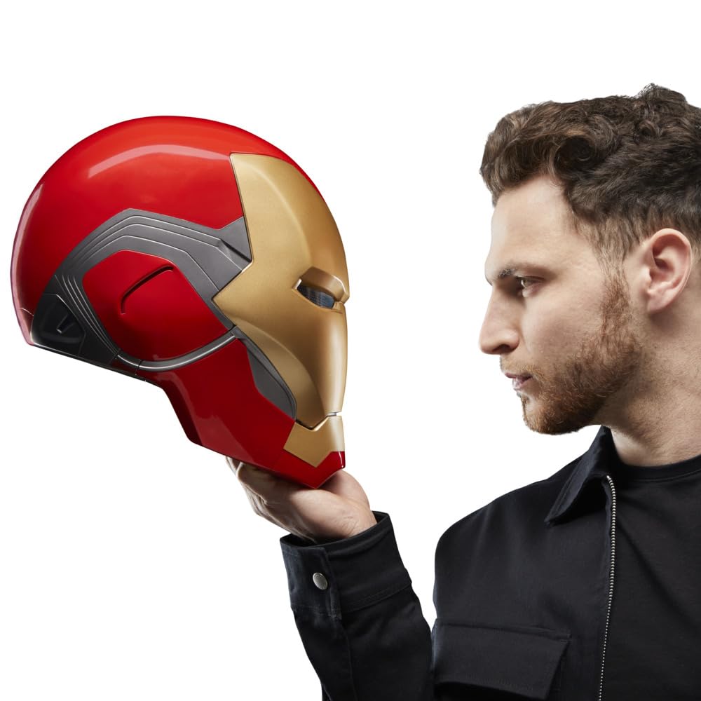 Marvel Legends Series, Casco electrónico premium de Iron Man con efecto de luces, Avengers: Endgame, Artículo para juego de rol de adultos