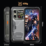 Blackview Xplore1 5G Movil Irrompible con Pantalla Secundaria, 20000mAh, Dimensity 7050 Movil Resistente, Android 15, 36GB+256GB/2TB, 50MP+64MP+20MP Nocturna, 6,78" 120Hz,170lm/NFC/WIFI 6/AI/Naranja