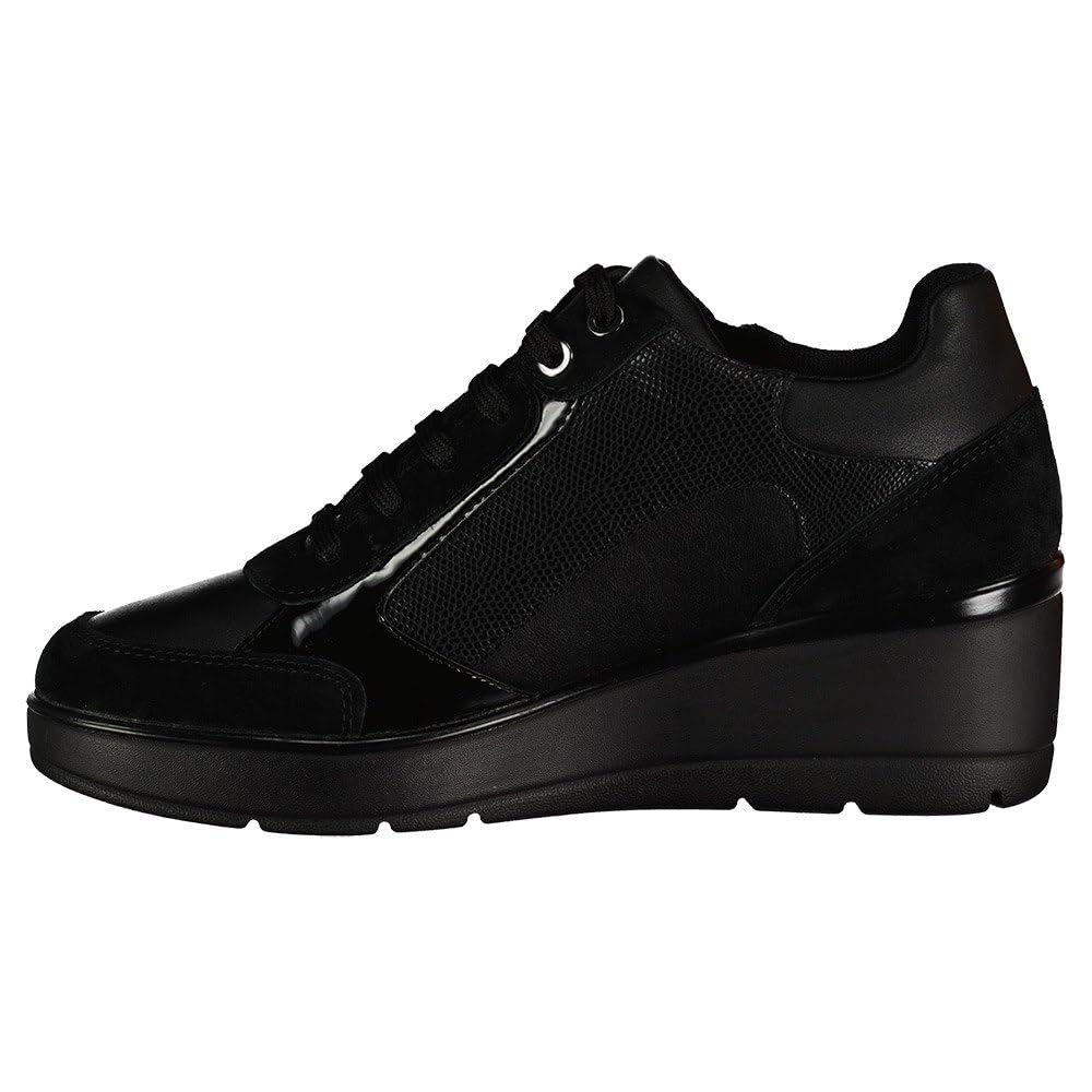 Geox D Ilde C, Zapatillas Mujer, Schwarz, 39 EU