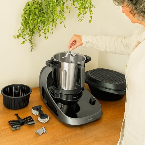 Cecotec Robot de Cocina Multifunción con Dispensador de Alimentos Mambo CooKing Victory. 1700W, 45 Funciones, Miles de Recetas Guiadas, Jarra Victory de 4,5L, Accesorios: Vaporera o Cesto para Hervir