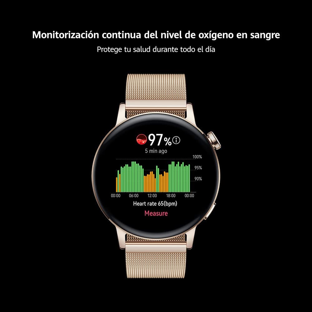 HUAWEI Watch GT 3 46mm Smartwatch, Reloj deportivo, con monitorización SpO2, con pantalla grande, Reloj entrenamiento, Reloj inteligente, Marrón+38 Meses de garantía