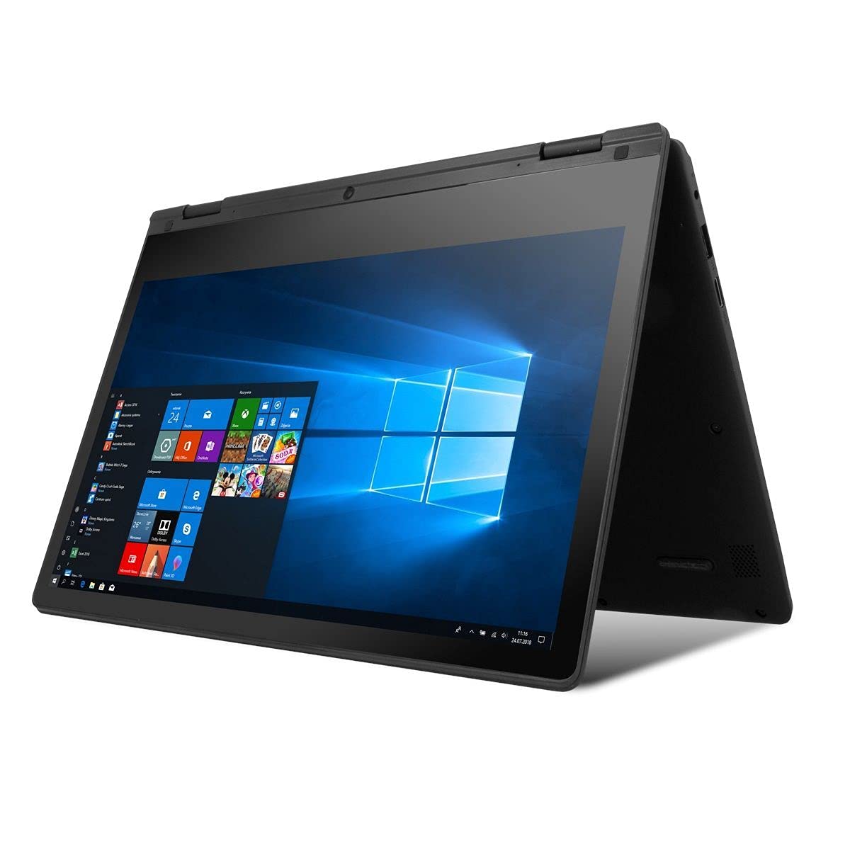 TECHBITE Portátil ARC de 11,6 Pulgadas HD, 4 GB de ram, 128 GB de Memoria Interna, portátil con Pantalla táctil, Pantalla giratoria, Windows 10 Pro, 4000 mAh, Intel Celeron N4020, Teclado EN, Negro