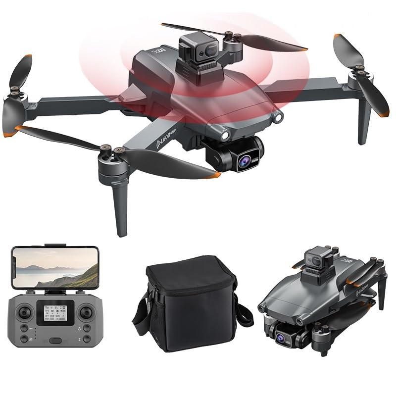 LUXWALLET Chopper X Dodge - 21.6KM/h Drone - WiFi GPS 1080P Full HD Drone – Laser Obstacle Avoidance - EIS Stabilisator - 1200 Meter Afstand + 2X Accu