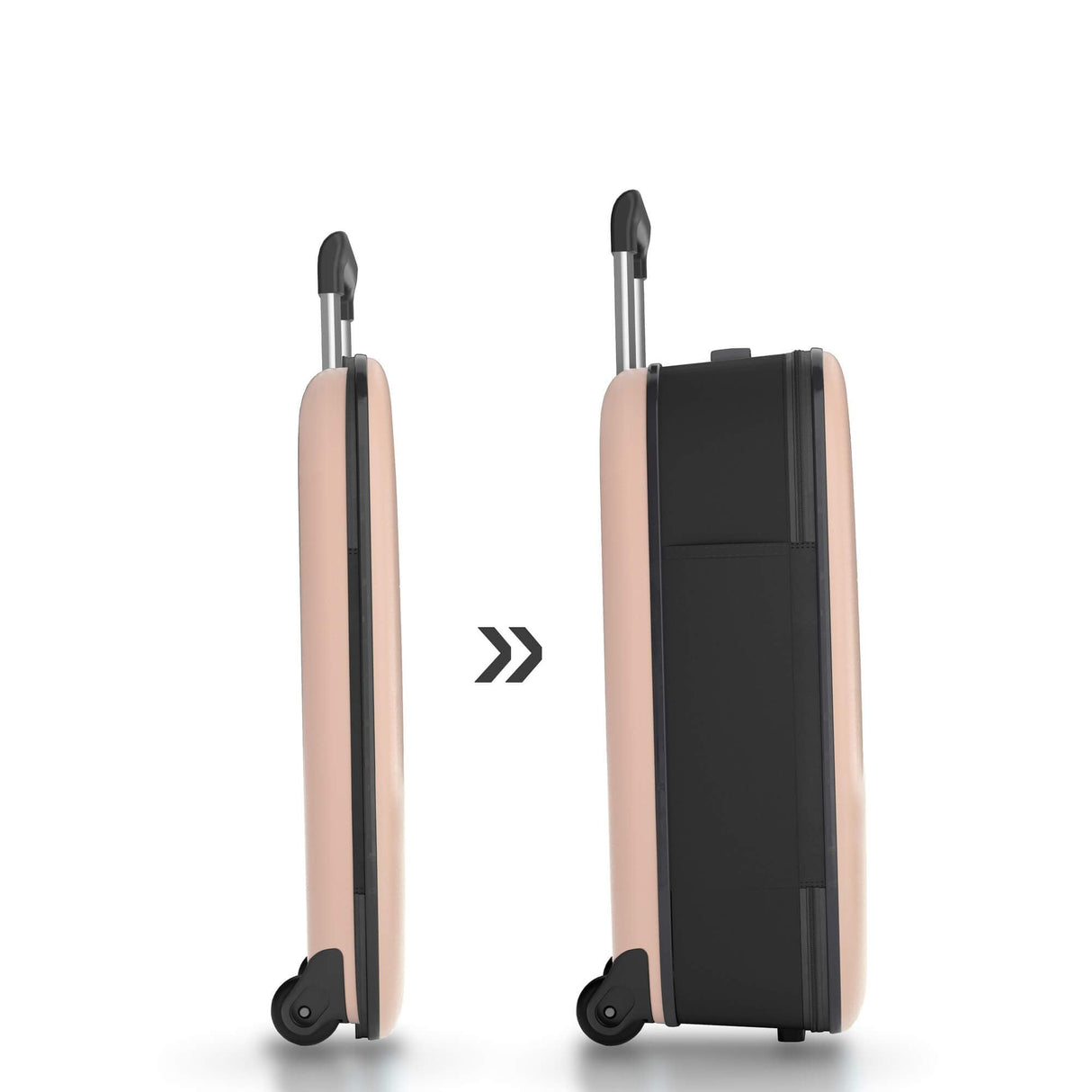 Rollink Vega II Maleta de Viaje con Ruedas, el Original con innovadora tecnología Plegable (Pendiente de Patentes), Rose Smoke, Cabin S - 55x40x23cm, Casual
