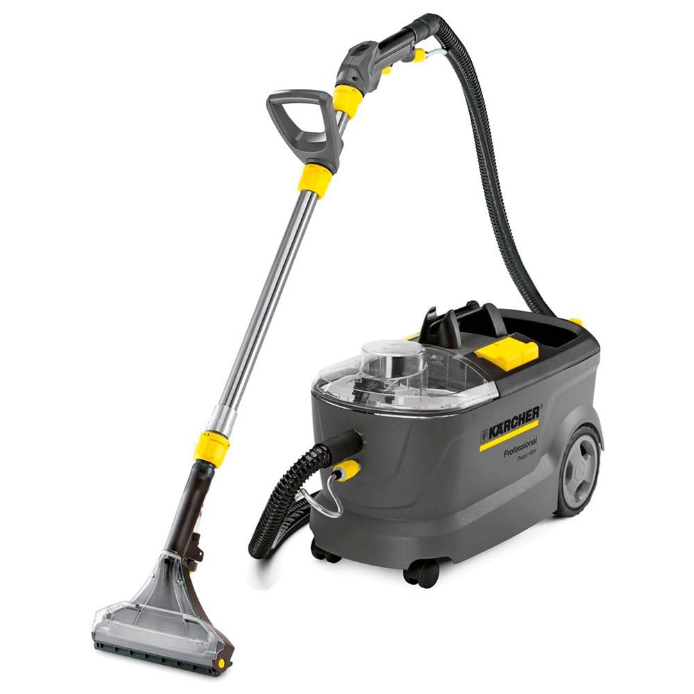 Kärcher Puzzi Vacuum Cleaner 10/1, Tank: 10 L, Spray Flow: 1 L/min, Yield: 20-25 m²/h, Weight: 10.5 kg, Upholstery Nozzle, Floor Nozzle