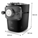 Philips Máquina Para Hacer Pasta 7000 Series - Tecnología ProExtrude, Pesaje Automático, Completamente Automático, 8 Discos Para Dar Forma, Negro (HR2665/93)