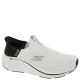 Skechers MAX Cushioning Elite 2.0 Eternal - Zapatillas para Mujer sin Cordones, Blanco/Negro, 37 EU