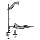 my wall Soporte para Teclado y Monitor – HL63L para reequipar el Escritorio con Altura Ajustable, Giro Lateral, inclinable, Vertical y Horizontal