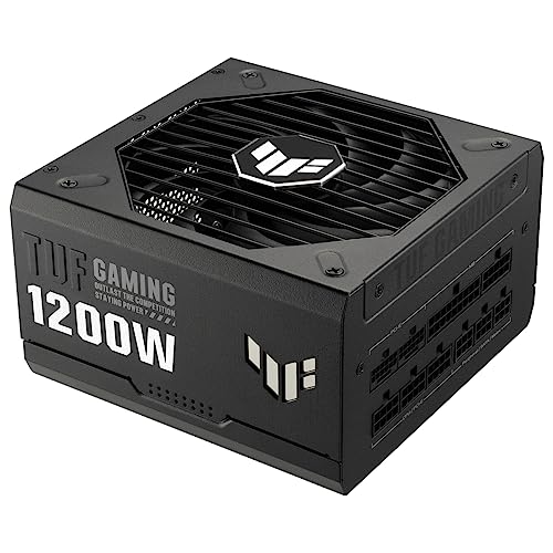 ASUS TUF Gaming 1200W Gold - Fuente de Alimentación (Compatible con ATX 3.1, Certificado 80+ Gold, Componentes de Grado Militar, Doble Rodamiento, Ventilador Axial-Tech, Revestimiento de PCB)