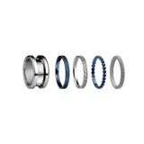 BERING Arctic Symphony Collection Symphony-Set-A 8 Anillo para mujer de acero inoxidable con acabado en plateado brillante