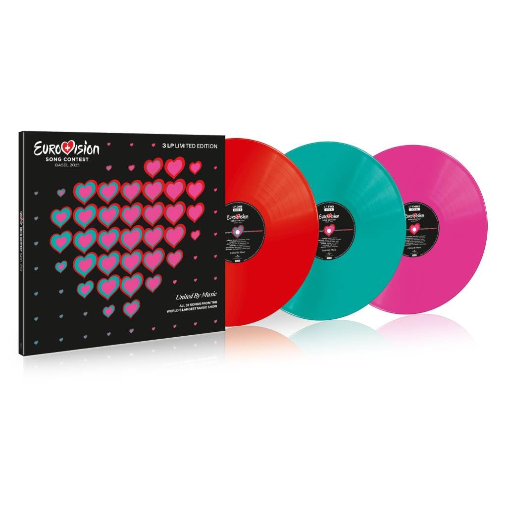 Eurovision Song Contest Basel 2025 - 3LP Rosa, rojo y azul [Vinilo]