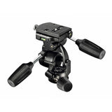 Manfrotto Cabeza de Trípode 3D New Estándar con Liberación Rápida, Cabezal de Bola Fluido, Estabilizador de Cámara, Accesorios de Fotografía para la Creación de Contenido