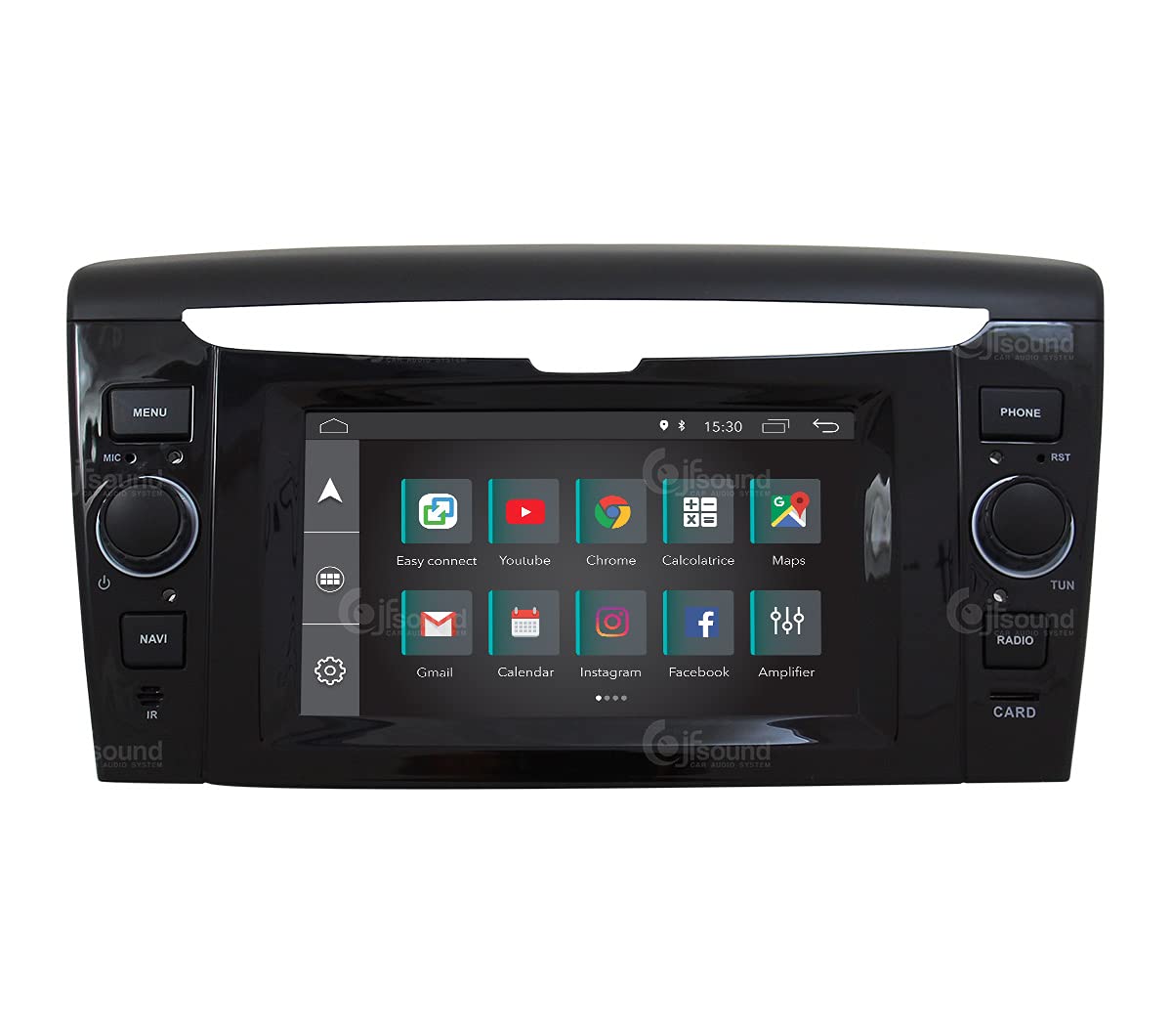 Autorradio de Ajuste Personalizado para Lancia Ypsilon Android GPS Bluetooth WiFi Dab USB Pantalla táctil Full HD 6,2" procesador de 8 núcleos y comandos de Voz