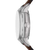 Fossil Reloj Analógico para Hombre de Automático con Correa en Cuero ME3264, Marrón Madera