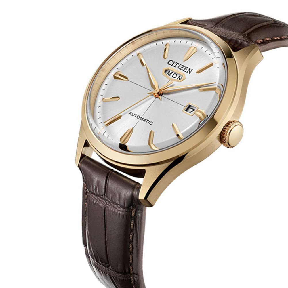 Citizen Reloj Analógico para Hombres de Automático con Correa en Cuero