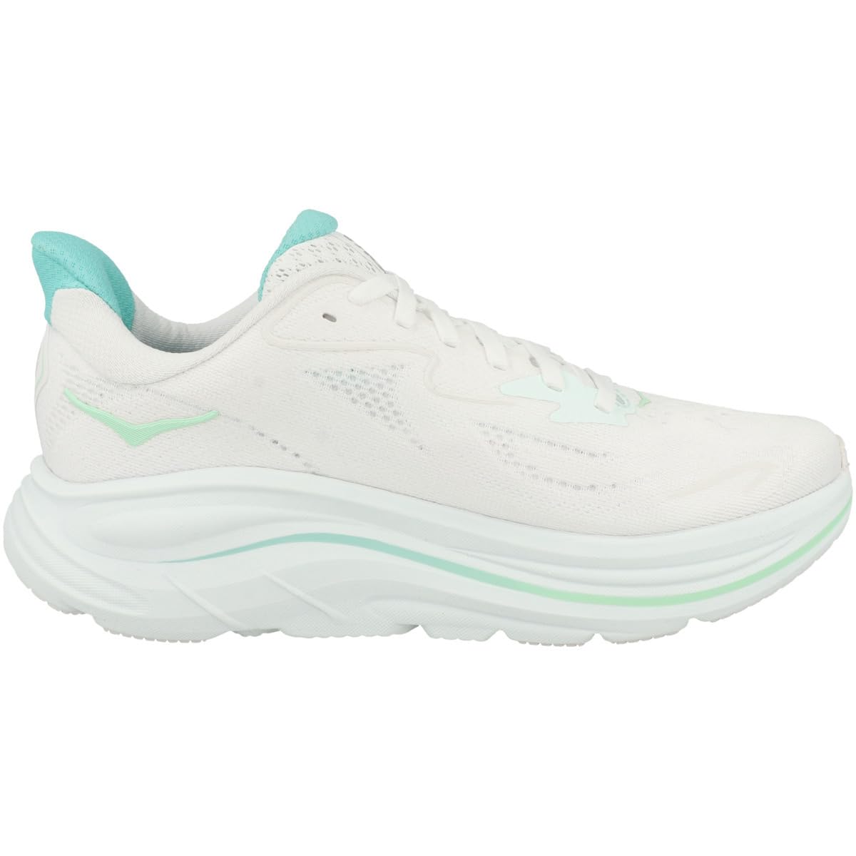 HOKA One One 1162031-WTCL Clifton 10 Mujer White/Cielo Blue EU 41 1/3
