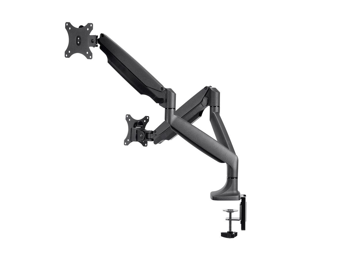 Monoprice 115525 Soporte de Escritorio Ajustable con Resorte de Gas para Monitor Dual (15 a 34 Pulgadas)