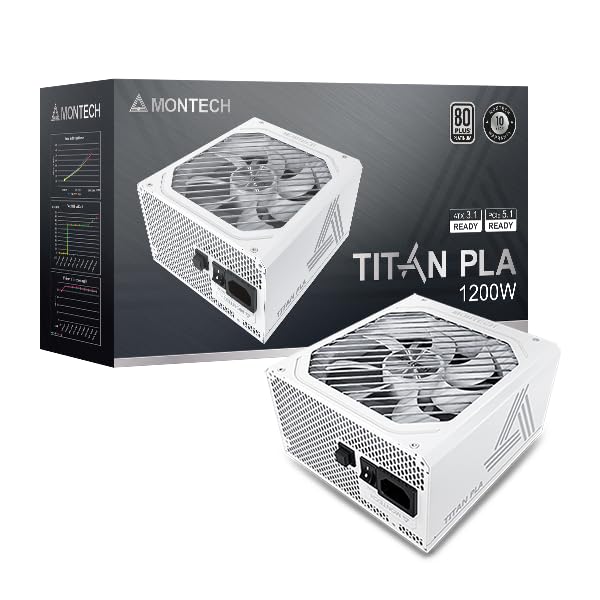 Montech Fuente de alimentación Titan Platinum de 1200 W