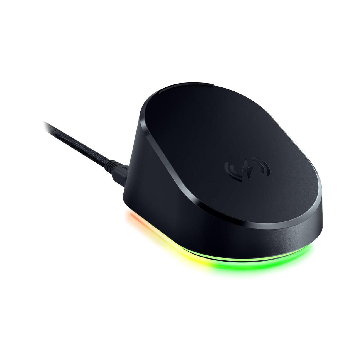Razer Mouse Dock Pro & Charging Puck - Base de carga inalámbrica magnética & módulo para ratones compatibles, Hyperspeed 4K, iluminación 8 RGB Chroma) - Negro
