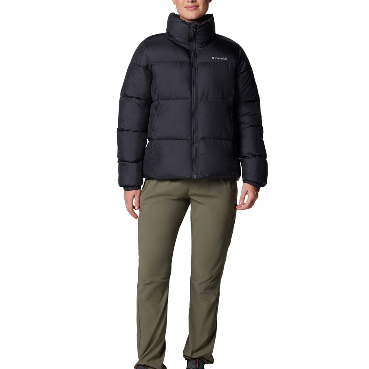Columbia Puffect Jacket, Chaqueta Acolchada para Mujer, Shark, Talla L