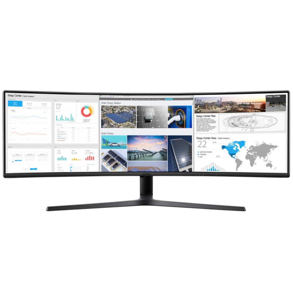 Samsung C49J890DKU - Monitor curvo de 49" FullHD (3840x1080, LED, 32:9, 144 Hz, 3000:1, 5 ms, USB 3.0, HDMI, USB Type C, PBP) Negro