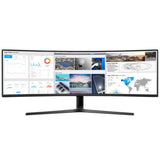 Samsung C49J890DKU - Monitor curvo de 49" FullHD (3840x1080, LED, 32:9, 144 Hz, 3000:1, 5 ms, USB 3.0, HDMI, USB Type C, PBP) Negro