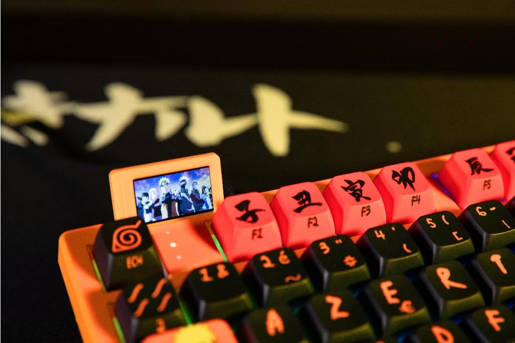 Konix Naruto Shippuden Teclado mecánico con Cable/inalámbrico - Edición Pro Collector Numerada - LED RGB - Diseño Naruto Modo Ermitaño - Naranja
