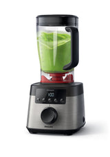 Philips Avance Collection HR3868/01 - Licuadora (2 L, 45000 RPM, Botones, Giratorio, LED, Batidora de vaso, Negro, Acero inoxidable, Transparente)