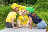 Gipsy Toys - Peluche Oso Camiseta y Gorra ganadora Paso Amarillo 60 cm - Peluche Oficial del Tour de Francia. Majestuosa, Deleitará a Pequeños y Grandes Fans.