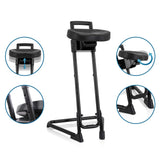 hjh OFFICE 830010 Silla de Trabajo Top Work 32 Espuma Duro Negro Bastidor metálico Estable Asiento inclinable, Talla única