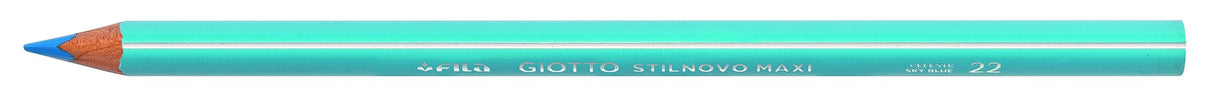 Giotto Stilnovo Maxi, Lápices de colores gruesos, Schoolpack fabricado con el 50% de material regenerado, Mina de 4,3mm, Colores Surtidos, 144 unidades