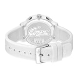 Lacoste Reloj Cronógrafo de Cuarzo para Hombre Colección LACOSTE.12.12 Chrono con Correa de Silicona Blanca - 2011246