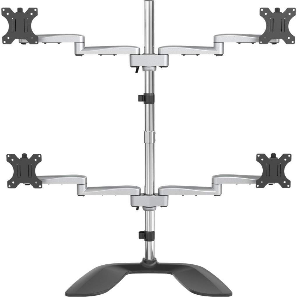 StarTech.com Soporte de Escritorio para 4 Monitores de hasta 32" VESA - Articulado - Acero y Aluminio - Base Multipantalla - (ARMQUADSS)