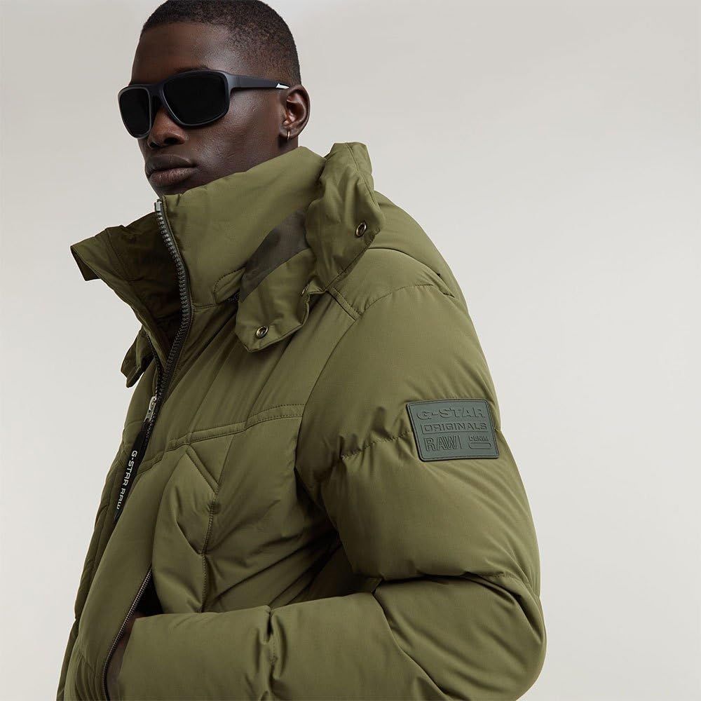 G-STAR Para Hombre G- Whistler Padded Hooded Parka 2.0, Verde (shadow olive D25347-D518-B230), L